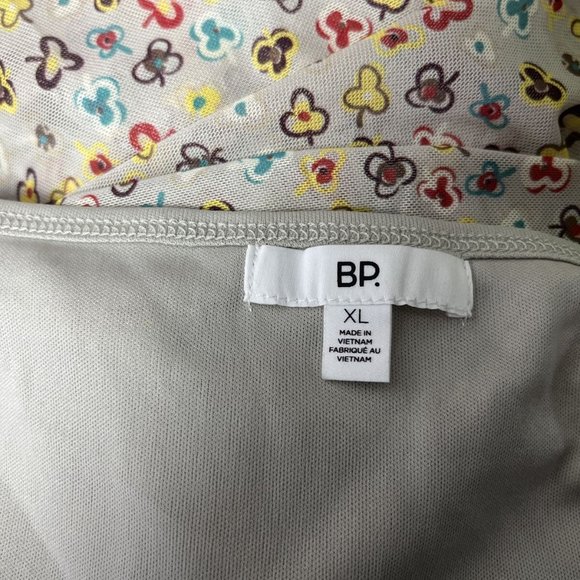 BP Nordstrom NWT Mesh Overlay Sheath Dress Sz XL Ivory Ditsy Floral Stretchy - Picture 4 of 5